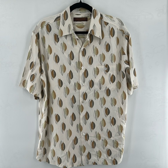Tori Richard Honolulu Short Sleeve Silk Button Down Leaf Print Medium - Picture 2 of 7